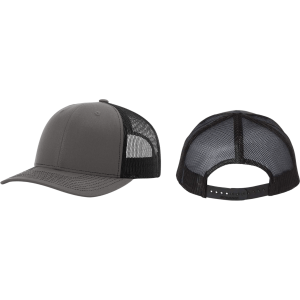Richardson 112 trucker cap with custom embroidery, structured mid-profile design