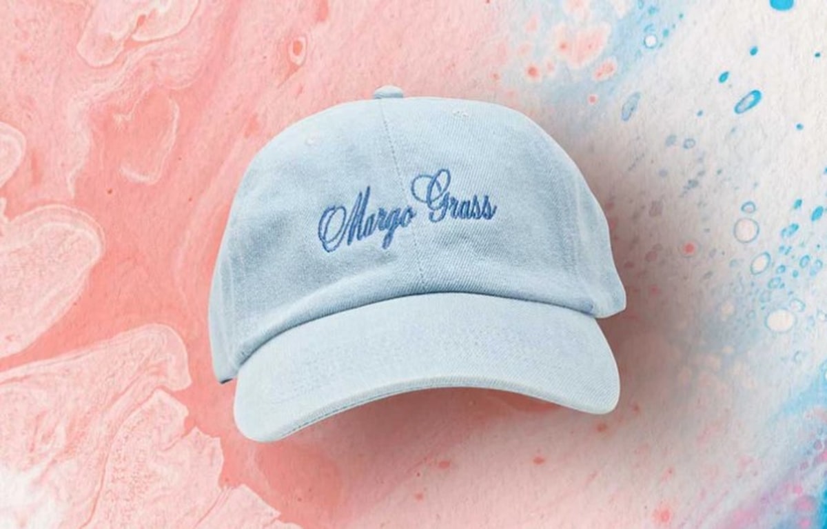 Close-up of raised 3D puff stitching on a custom embroidered cap
